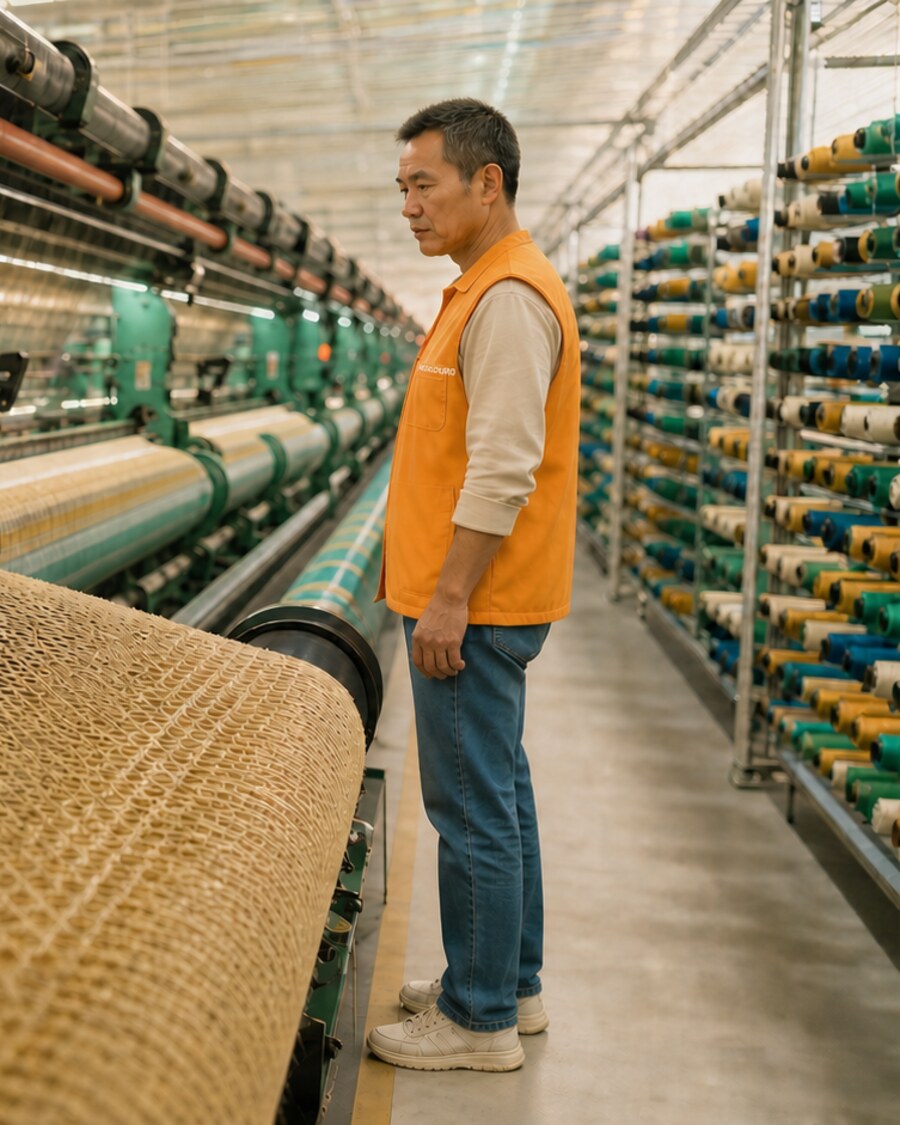 Linha de produção · Tecelagem HDPE